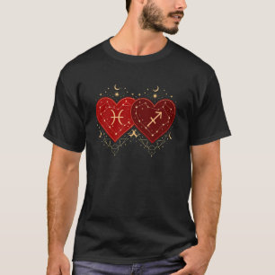 Camiseta de Amor de Peixes Sagitário Dia dos Namor