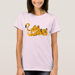 Camiseta de animação bonita Cheetah Mulheres T-s