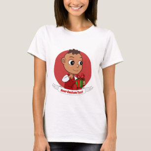 Camiseta de animação do bebê de Natal bonito