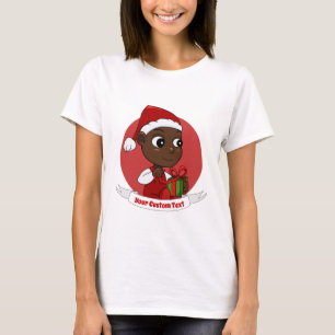 Camiseta de animação do bebê de Natal bonito