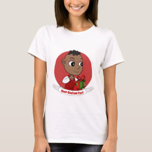 Camiseta de animação do bebê de Natal bonito