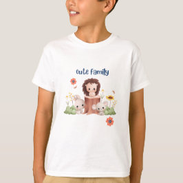 Camiseta de Animais da Família Bonita