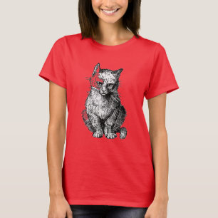 Camiseta de animais de gato-grãozinho