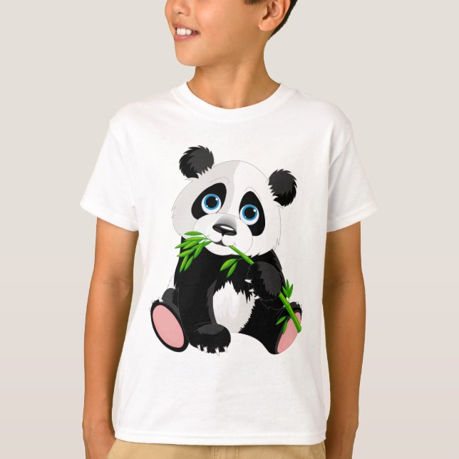 Camiseta de animais engraçada para crianças Panda (Frente)