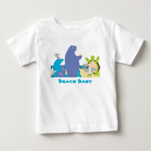 Camiseta de Animais Marinhos na Praia