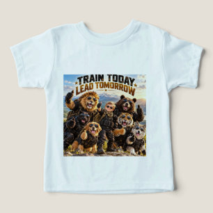 CAMISETA DE ANIMAL ENGRAÇADO-TREINE HOJE  APRENDA 