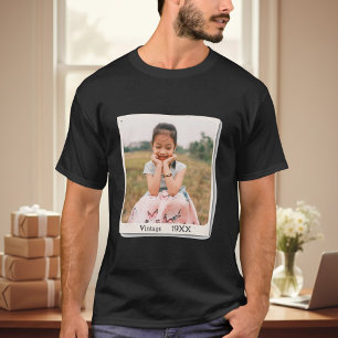 Camiseta de Aniversário com Foto & Ano Vintage Per