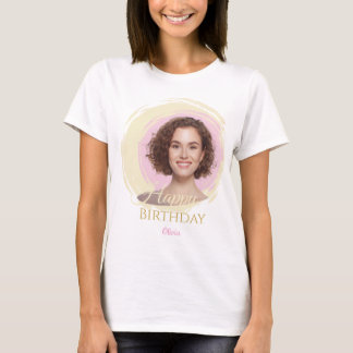 Camiseta de aniversário com foto personalizada | N