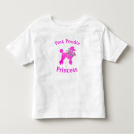 Camiseta de Aniversário da Princesa Poodle Rosa
