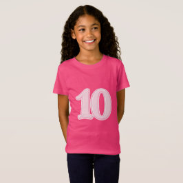 Camiseta de Aniversário de 10 Anos para Crianças R
