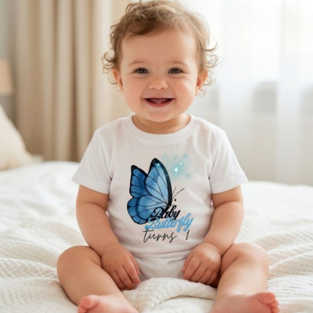 Camiseta de aniversário de 1 ano com tema de borbo (Criador carregado)