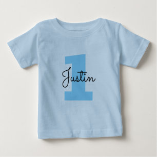 Camiseta de aniversário de 1 ano para crianças peq