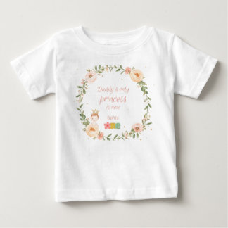 Camiseta de aniversário de 1 ano para menina fofa