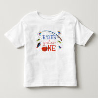 Camiseta de aniversário de 1 ano para meninos pesc