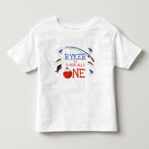 Camiseta de aniversário de 1 ano para meninos pesc