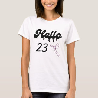 Camiseta de aniversário de 23 anos fofa para menin