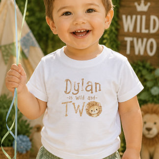 Camiseta de aniversário de 2 anos para menino, Lio