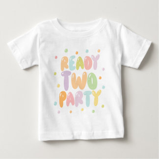 Camiseta de Aniversário de 2 anos Ready Two Party 