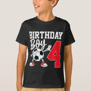 Camiseta de Aniversário de 4 anos para Menino Fute
