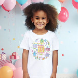 Camiseta de aniversário de 5 bonitinho