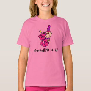 Camiseta de aniversário de 5 de Palhaço Azul Perso