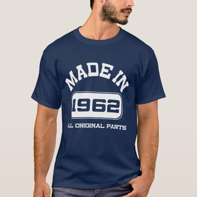 Camiseta de Aniversário de 60 anos 1962 (Frente)