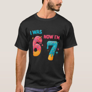 Camiseta de Aniversário de 7 Anos Era 6 Agora Sou