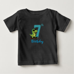 Camiseta de aniversário de 7 anos para criança