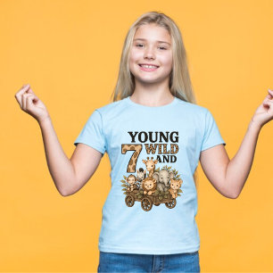 Camiseta de Aniversário de 7 anos Safari