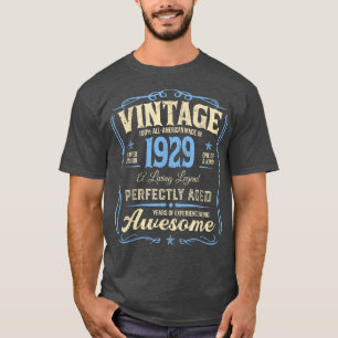 Camiseta de Aniversário de 93 Anos Lendas Vintage