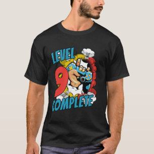 Camiseta de Aniversário de 9 Anos Homem 9 Anos Nív
