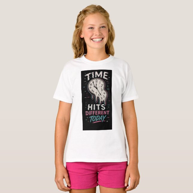 Camiseta de Aniversário de Adolescente - O Tempo P (Frente Completa)
