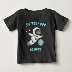 Camiseta de aniversário de astronauta do espaço si