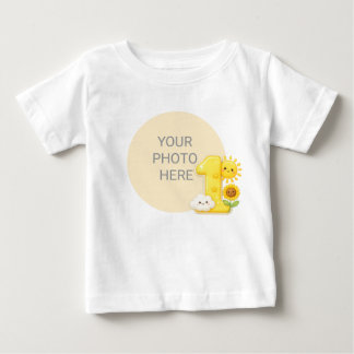 Camiseta de aniversário de bebê personalizada com