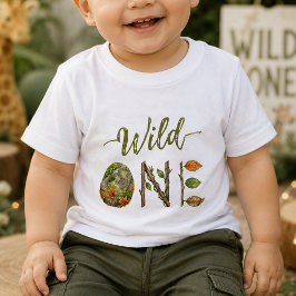 Camiseta de aniversário de bebê Watercolor Wild On