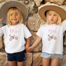 Camiseta de Aniversário de Bicicleta Off-Road Rosa