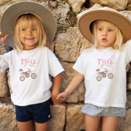 Camiseta de Aniversário de Bicicleta Off-Road Rosa