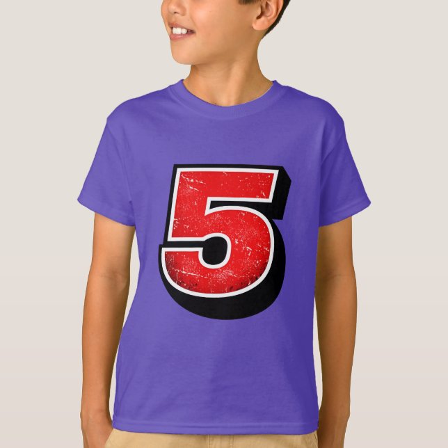 Camiseta de Aniversário de Cinco Anos na Moda (Frente)