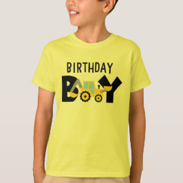 Camiseta de Aniversário de Construção para Meninos