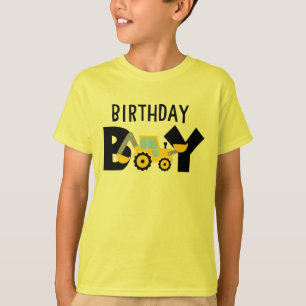 Camiseta de Aniversário de Construção para Meninos