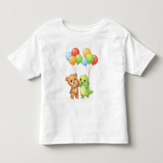 Camiseta de aniversário de criança com Urso Fofo e