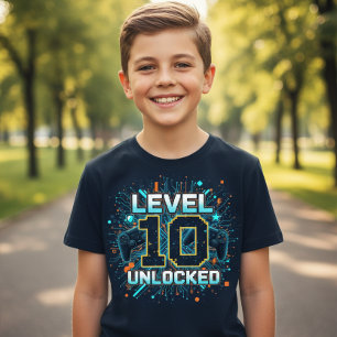 Camiseta de Aniversário de Crianças Gamer Incrível
