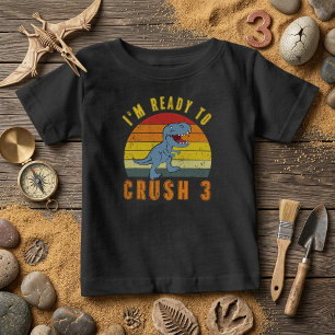 Camiseta de Aniversário de Dinossauro Pronto para