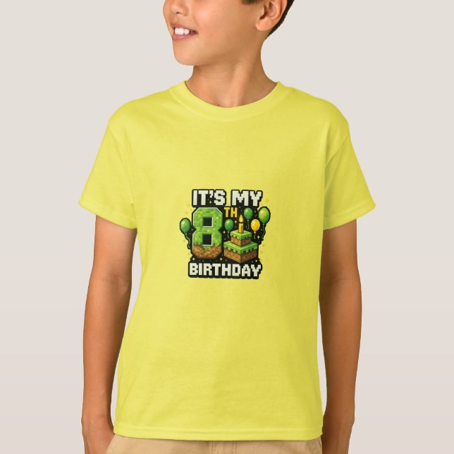 Camiseta de Aniversário de Gamer – Design de Anive (Frente)