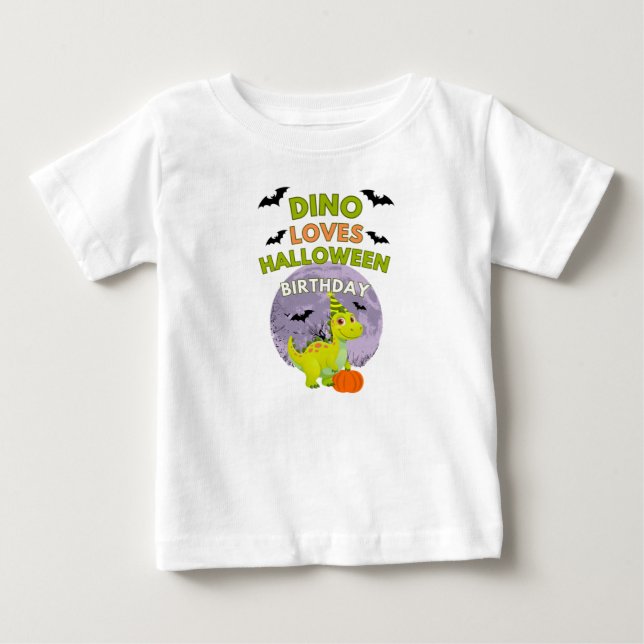 Camiseta de aniversário de Halloween do adorável d (Frente)