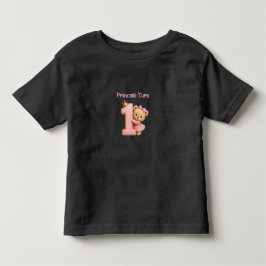 Camiseta de Aniversário de Menina de Um Ano da Pri
