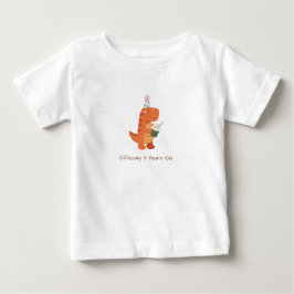 Camiseta de Aniversário de Meninos Dinossauro Ofic