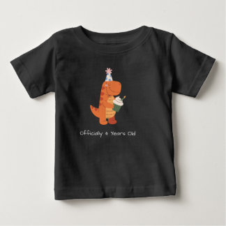 Camiseta de aniversário de meninos dinossauros ofi