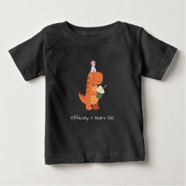 Camiseta de aniversário de meninos dinossauros ofi