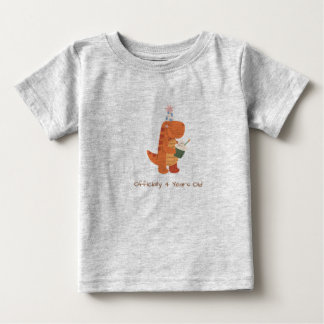 Camiseta de Aniversário de Meninos Dinossauros Ofi